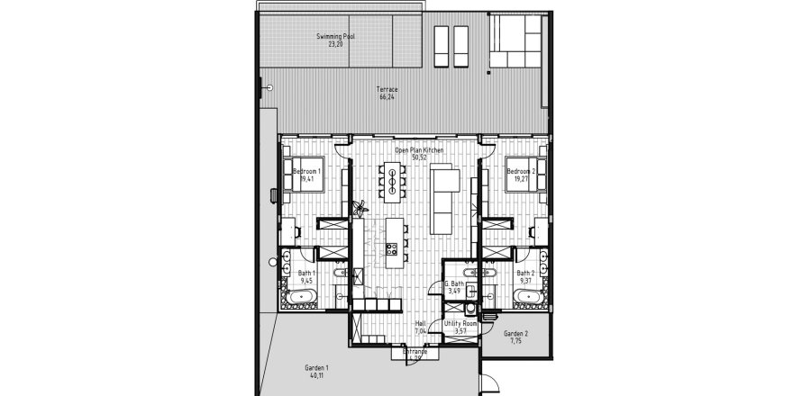 Вилла с 2 спальнями в Serenity Villas, Убуд, Гианьяр, Индонезия № 7348