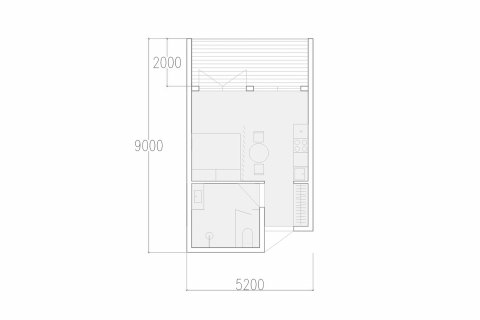 Планировка Квартиры «1BR-19» с 1 спальней в ЖК Parq Citadel