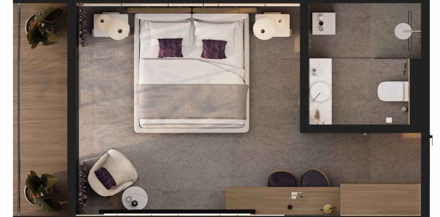 Квартира студия в Melasti Arcade, Унгасан, Бадунг, Индонезия № 9941