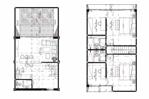 Планировка Таунхауса «2BR-11» с 2 спальнями в ЖК Umalas Premier Project