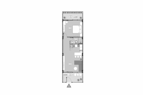 Apartment floor plan «1BR-3», 1 bedroom in Elysium