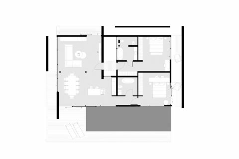 Планировка Виллы «2BR-45» с 2 спальнями в ЖК Ocean City