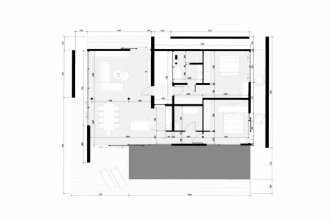 Планировка Виллы «2BR-46» с 2 спальнями в ЖК Ocean City
