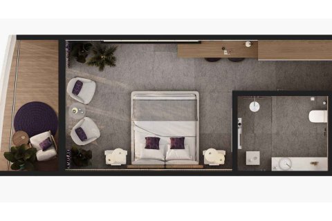 Квартира студия в Melasti Arcade, Унгасан, Бадунг, Индонезия № 9943