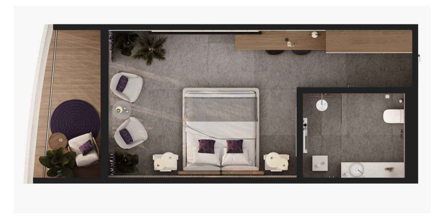 Квартира студия в Melasti Arcade, Унгасан, Бадунг, Индонезия № 9943