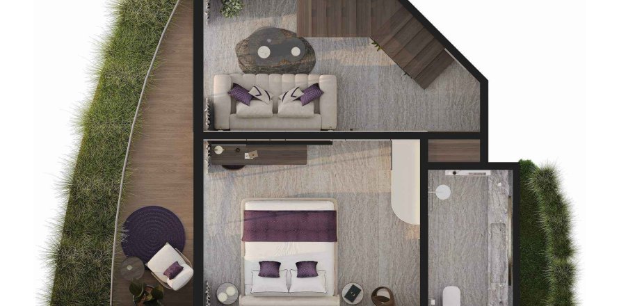 Пентхаус с 1 спальней в Melasti Arcade, Унгасан, Бадунг, Индонезия № 9946