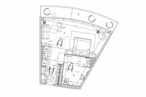 Apartment floor plan «0BR-9», Studio in Oceanspire Residence