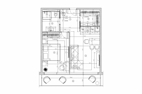 Apartment floor plan «1BR-10», 1 bedroom in Oceanspire Residence