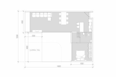 Планировка Виллы «1BR-23» с 1 спальней в ЖК Parq Citadel