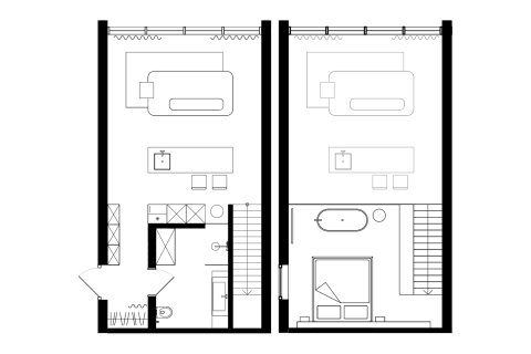 Apartment floor plan «1BR», 1 bedroom in The HEIGHTS