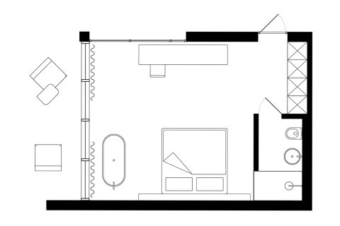 Apartment floor plan «STUDIO», Studio in The HEIGHTS
