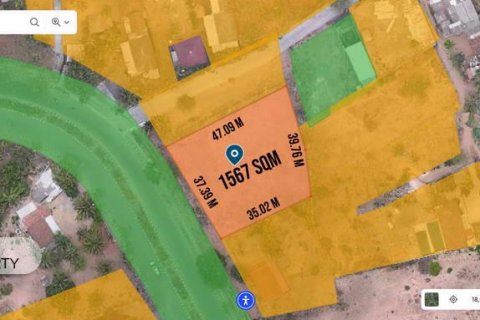 Земельный участок 1567м2 в Центральный Ломбок,  № 9621