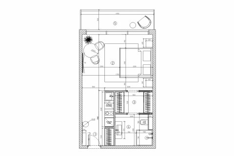 Apartment floor plan «0BR-8», Studio in Oceanspire Residence