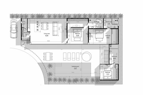 Villa floor plan «3BR-5», 3 bedrooms in Dharma Residence